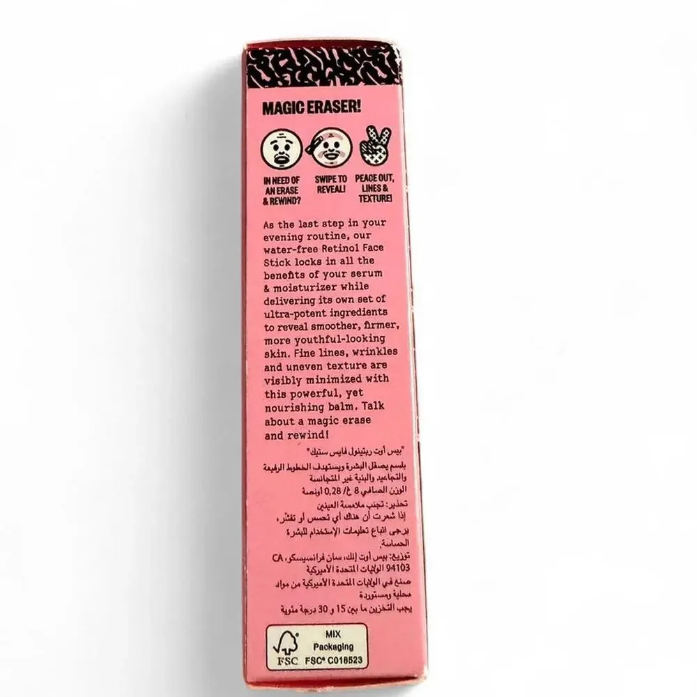 NIB Peace Out Retinol Face Stick Sephora Beauty Skincare Glowing Skin .28oz